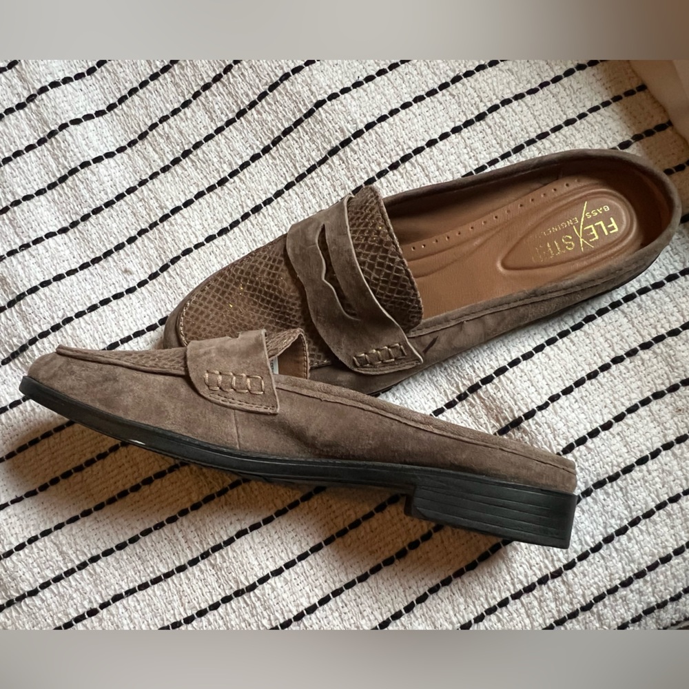 G.H. Bass & Co. Taupe Suede Penny Loafers